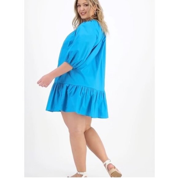 INC A-line shift Cotton Flounce Dress 2X - Picture 5 of 11